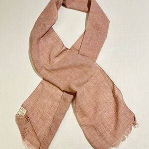 Vintage Symphony Scarf Off-Red Chambray 8" x 64" Classic Italian Fashion